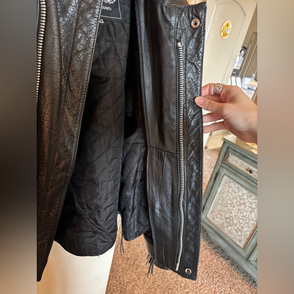 Unik Leather Men’s Motorcycle Jacket - Picture 4 of 13